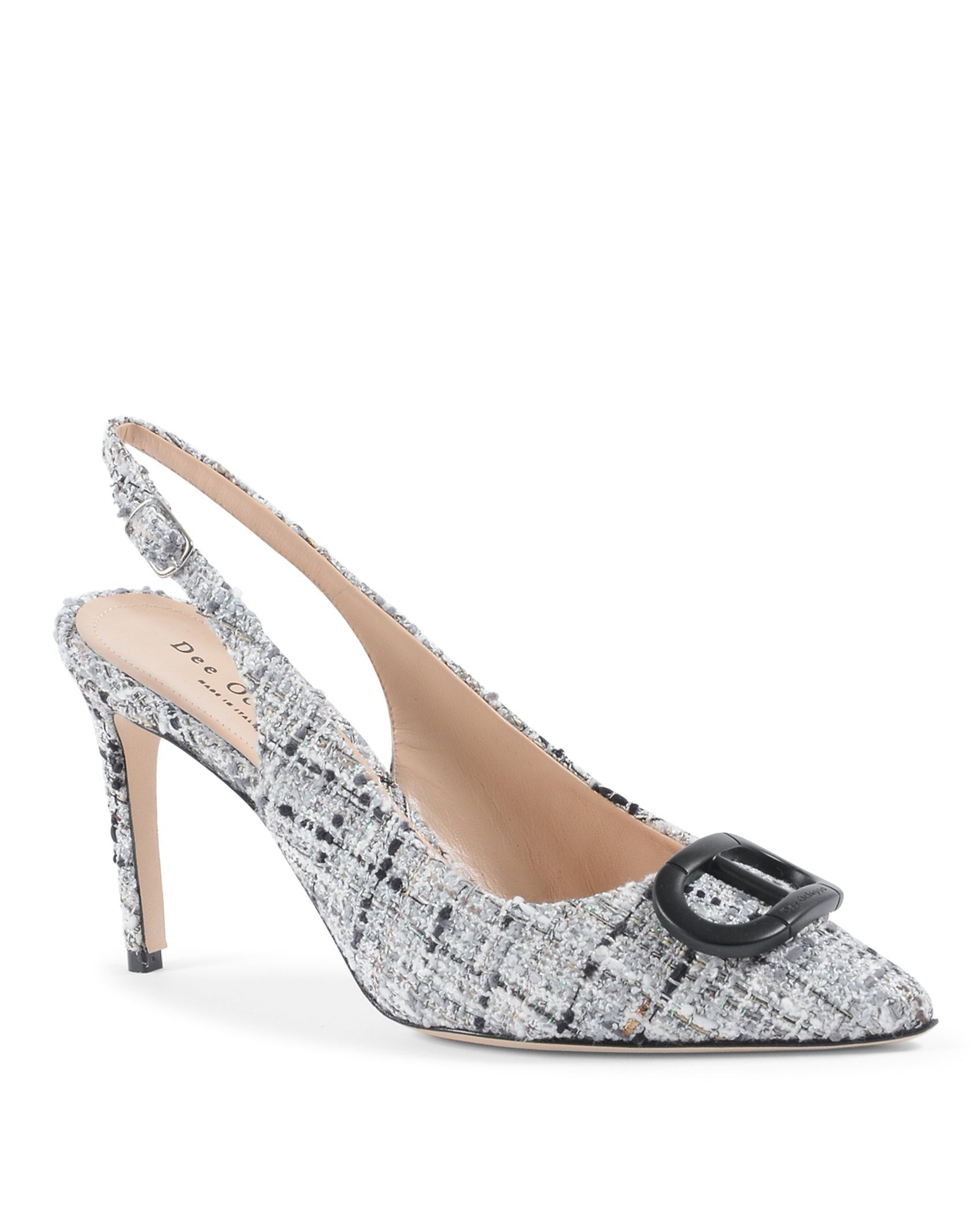 Slinky Boucle Slingback - Negro