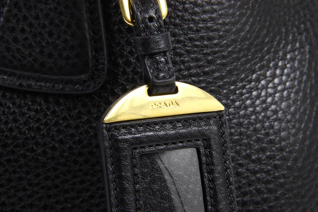 Bolso de compras Prada BN2794 Nero Vitello Daino