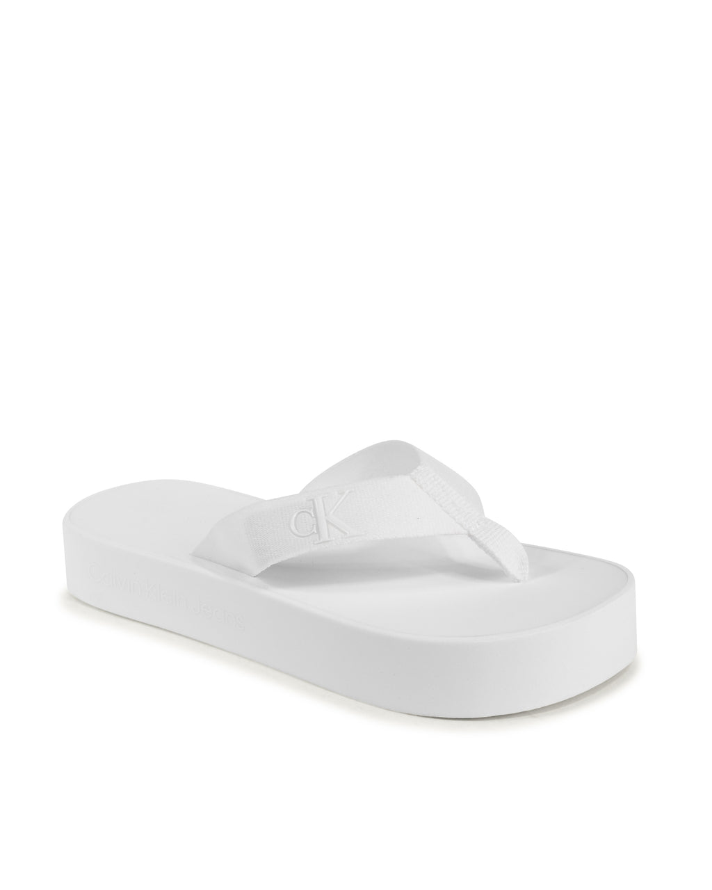Chanclas Calvin Klein para mujer blancas YW0YW01398YBR
