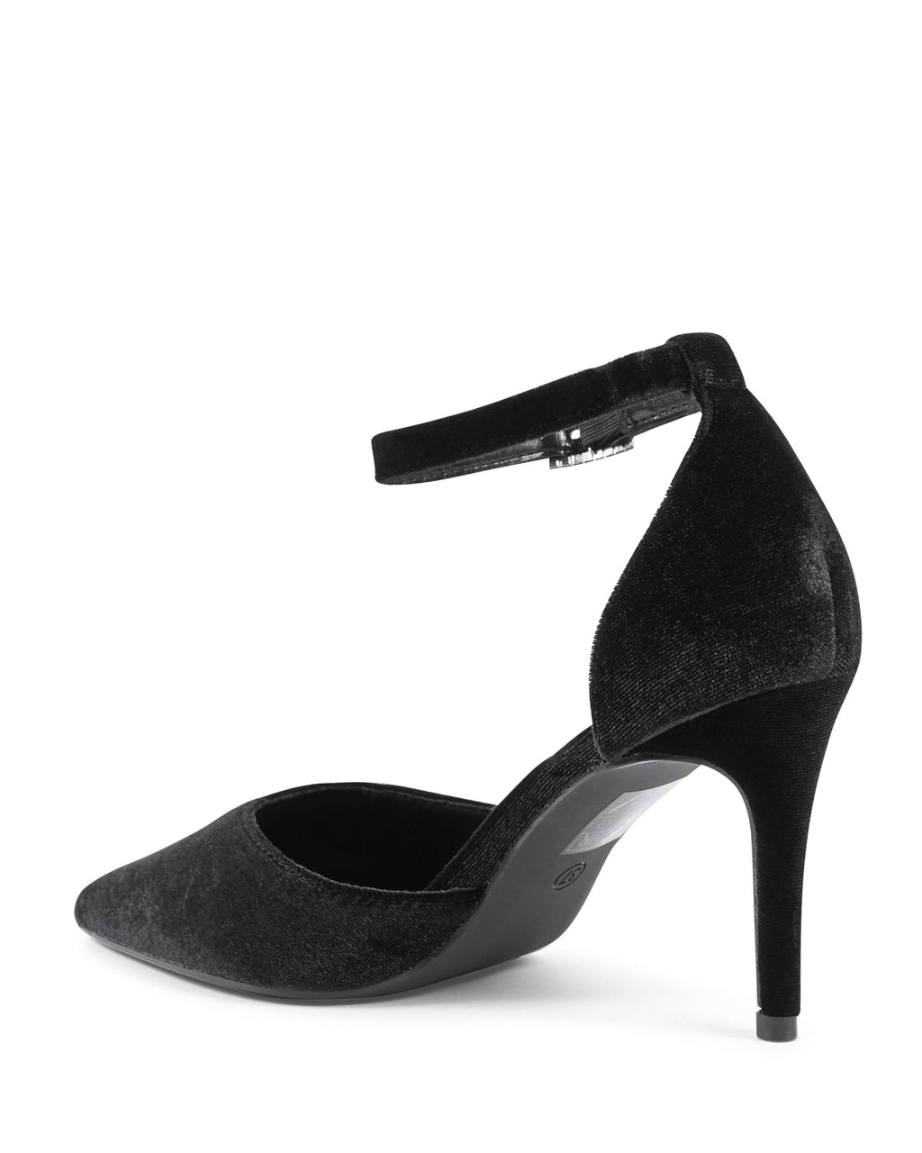19V69 Italia - Zapatos de salón con tira al tobillo para mujer, color negro, F0110 NERO