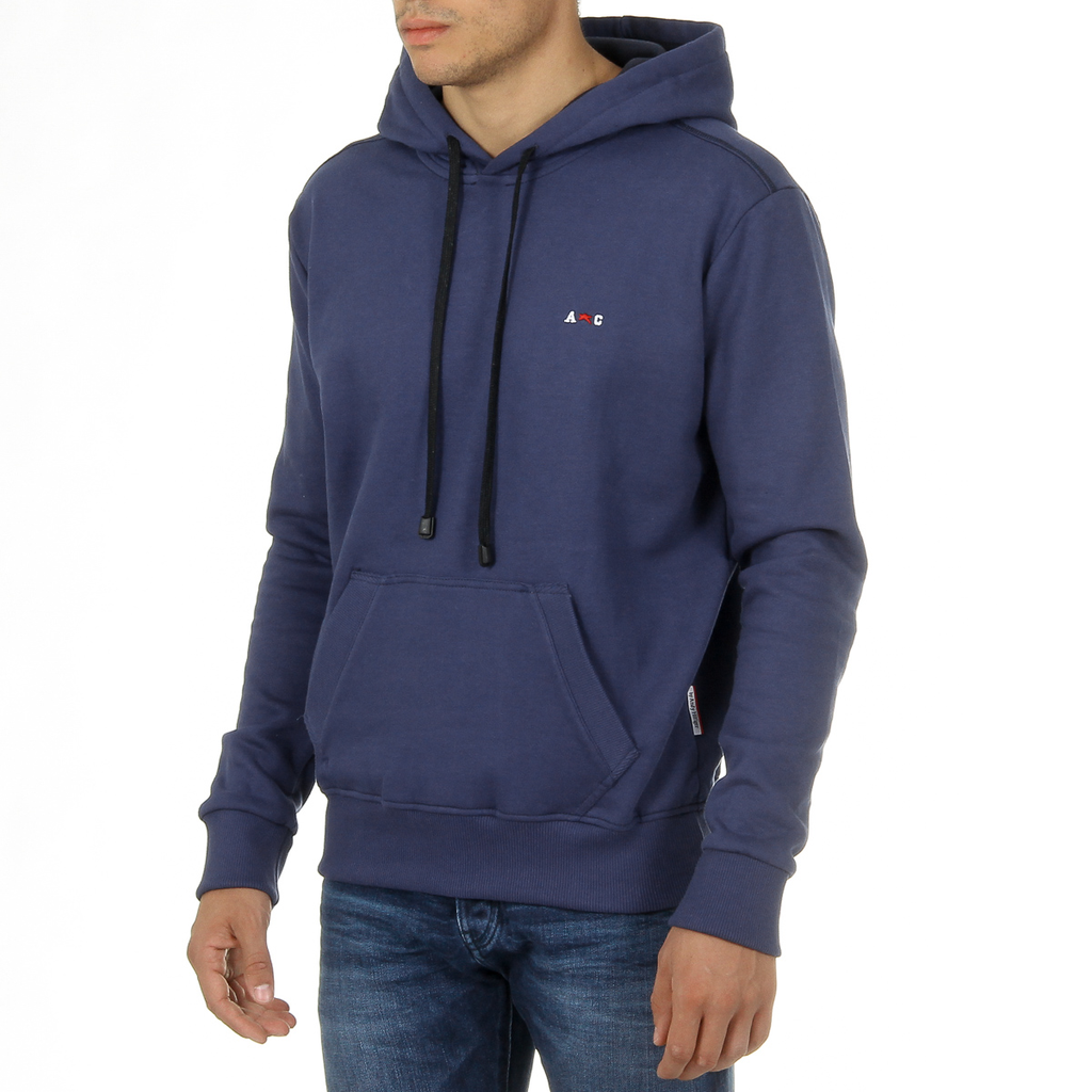 Sudadera con capucha Andrew Charles para hombre, manga larga, cuello redondo, azul FIFI