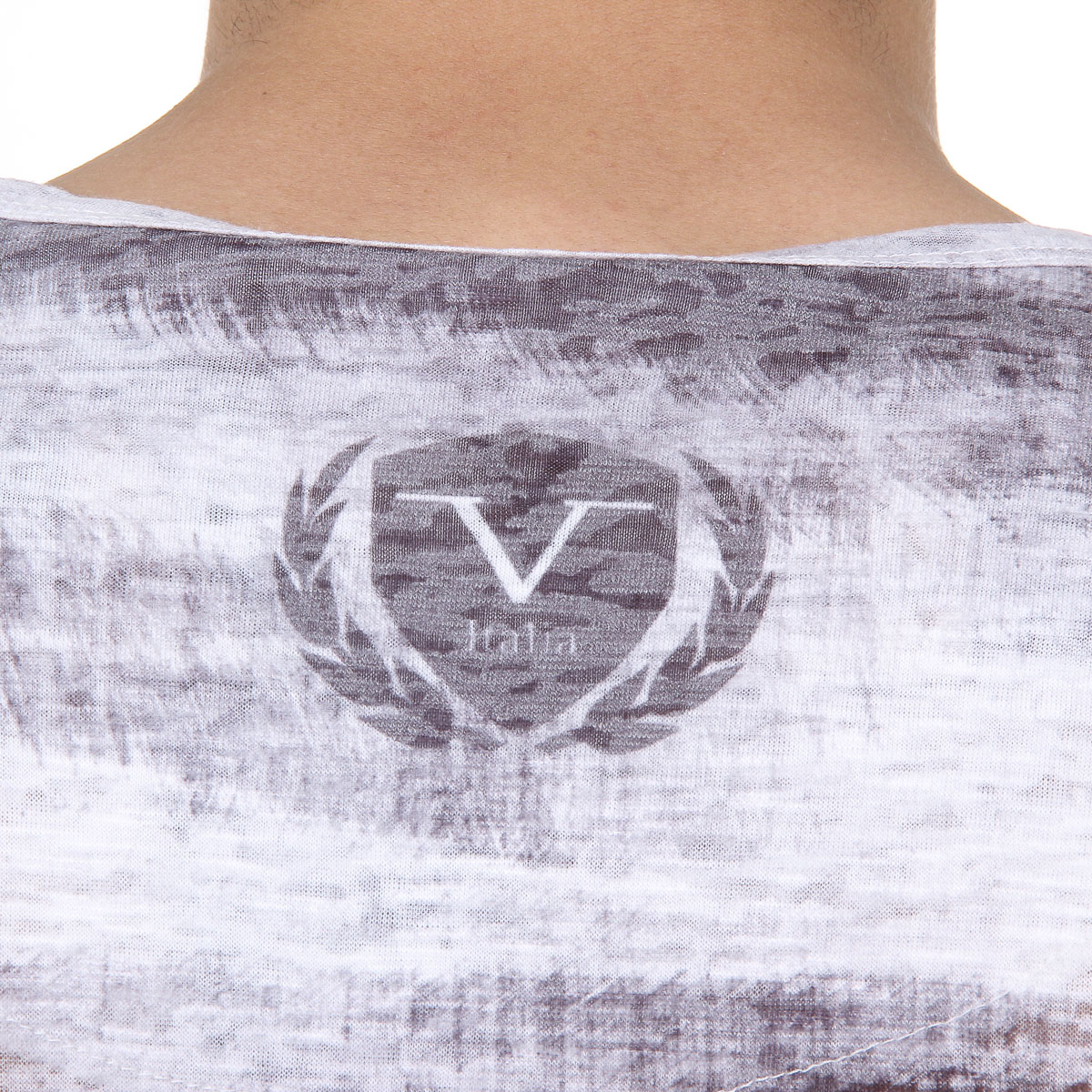 V 1969 Italia Mens T-shirt Short Sleeves Round Neck White LOGAN
