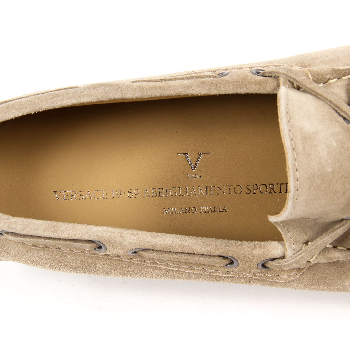 Mocasines V 1969 Italia para hombre color topo ADAM