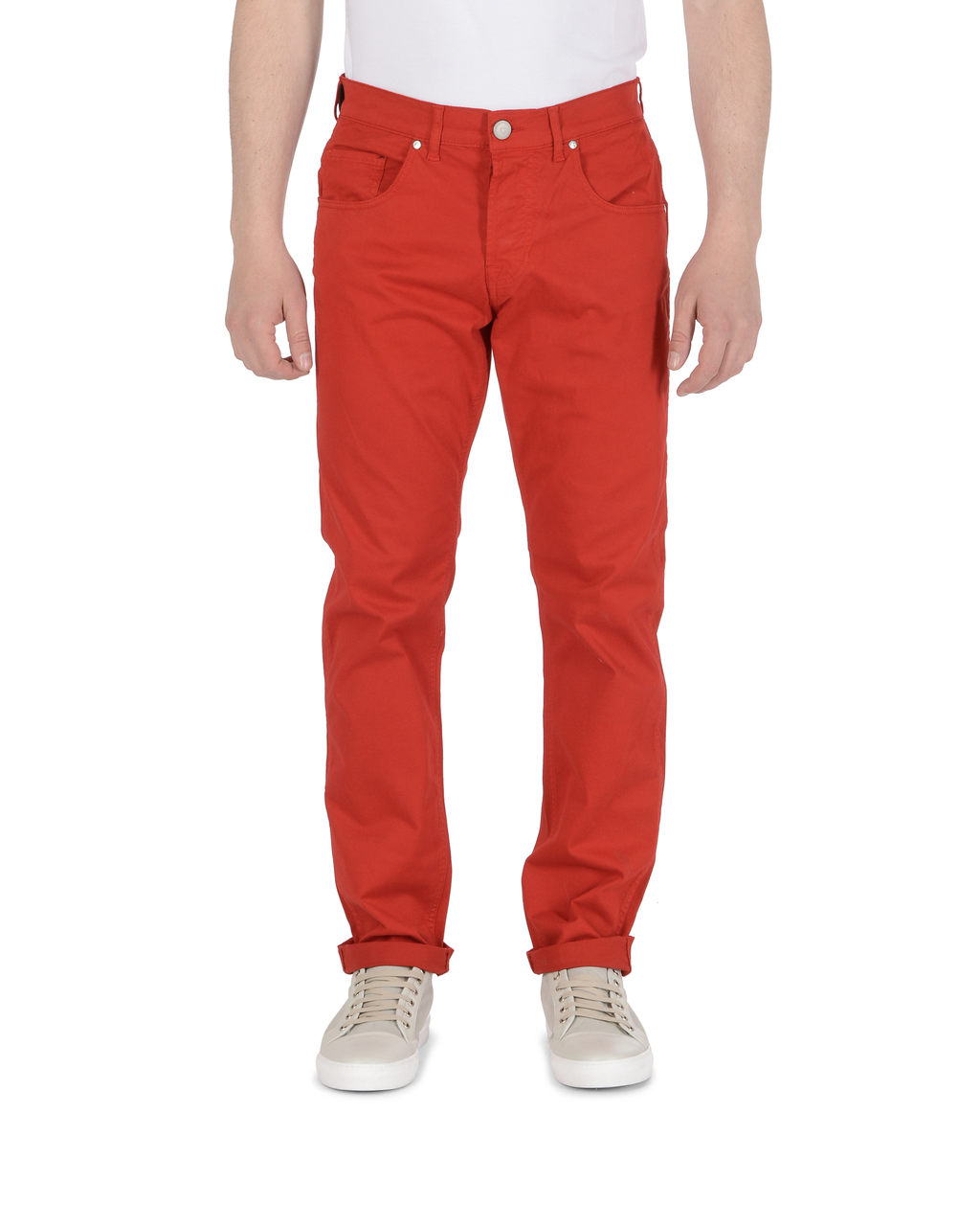Andrew Charles Mens Trousers Regular Fit FRANK RED