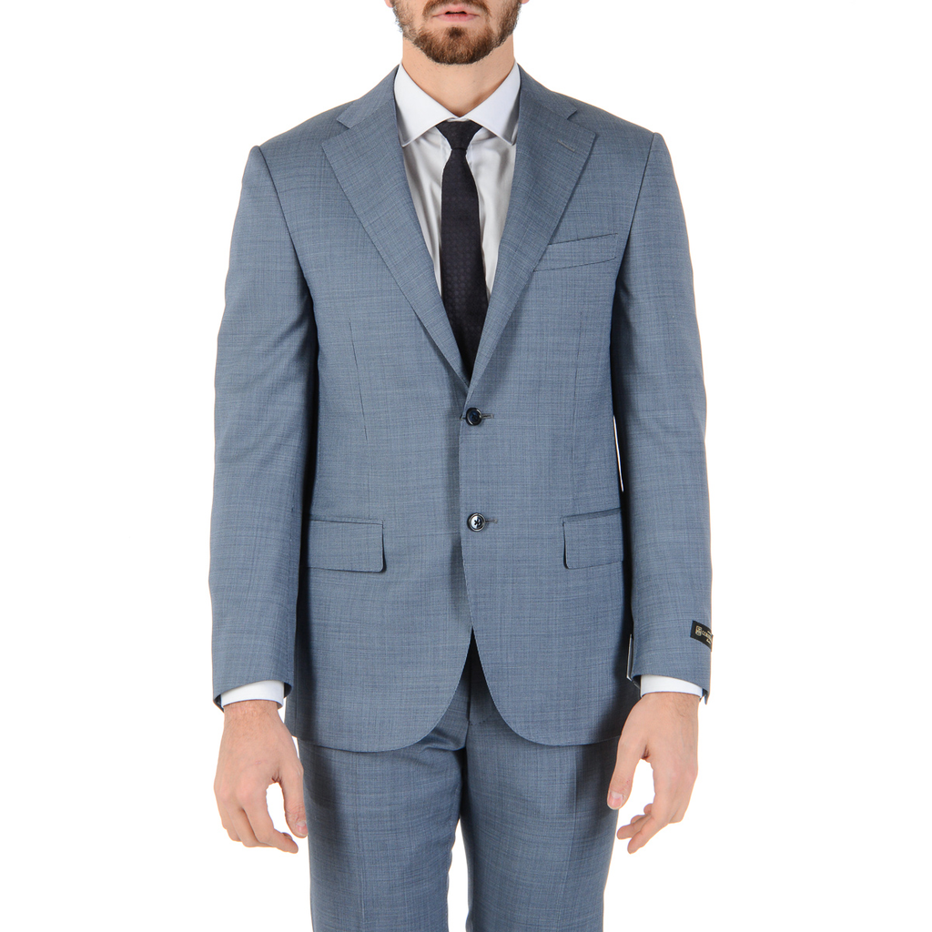 Corneliani Mens Suit Long Sleeves Light Blue Super 110's