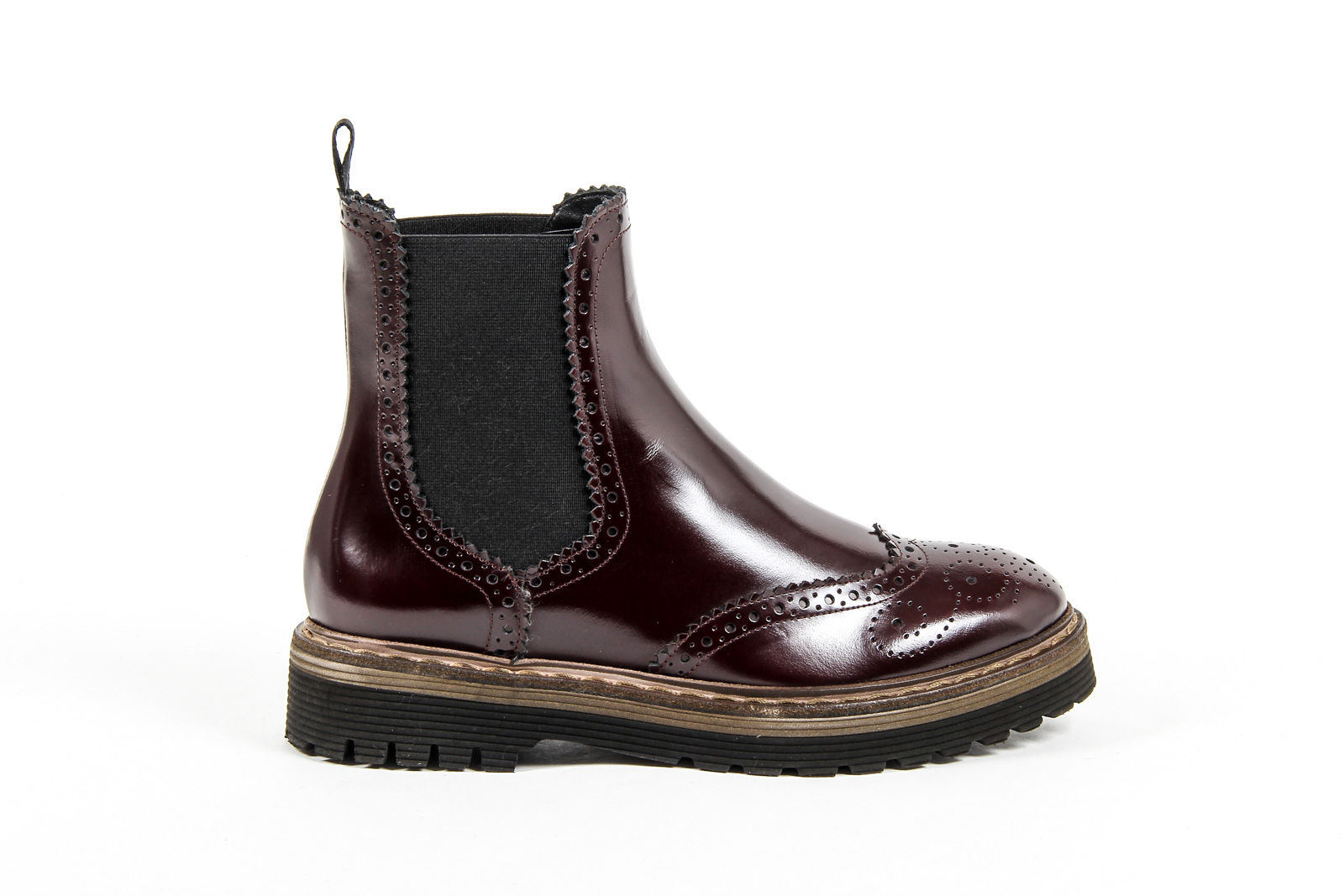 V 1969 Italia Botines para mujer Burdeos FAIRY