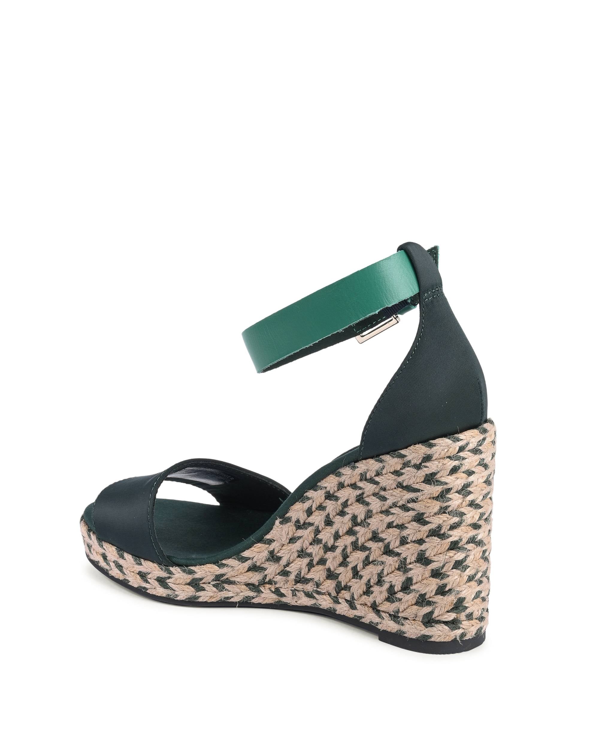 Tommy Hilfiger - Sandalias de cuña para mujer, color verde, FW0FW07914MBP