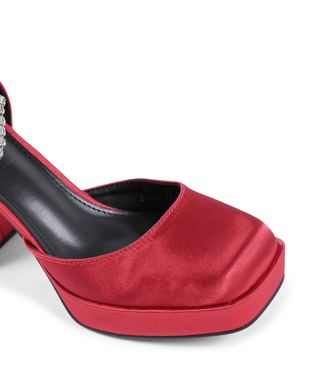19V69 Italia - Zapatos de salón con tira al tobillo para mujer, color Burdeos J010 BURDEOS