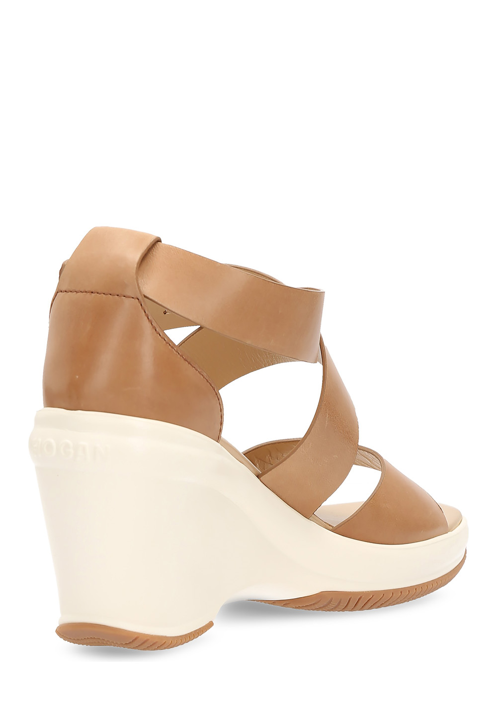 Sandalia de cuña Hogan para mujer, color beige, HXW1460A360DDGIS002