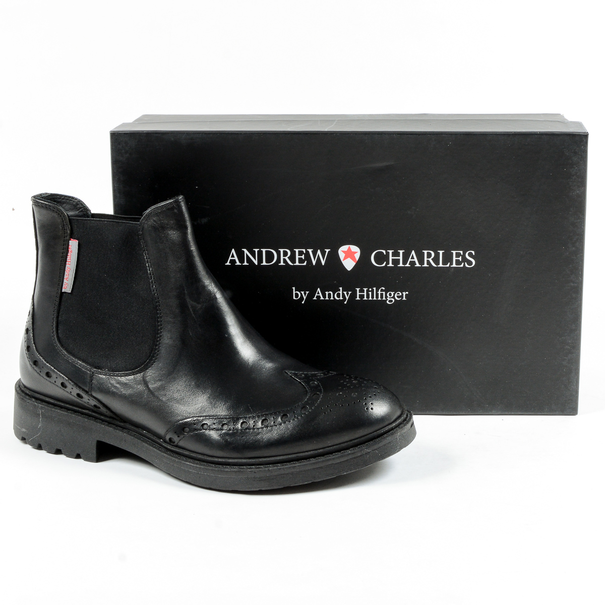 Andrew Charles Mens Ankle Boot Black BOB