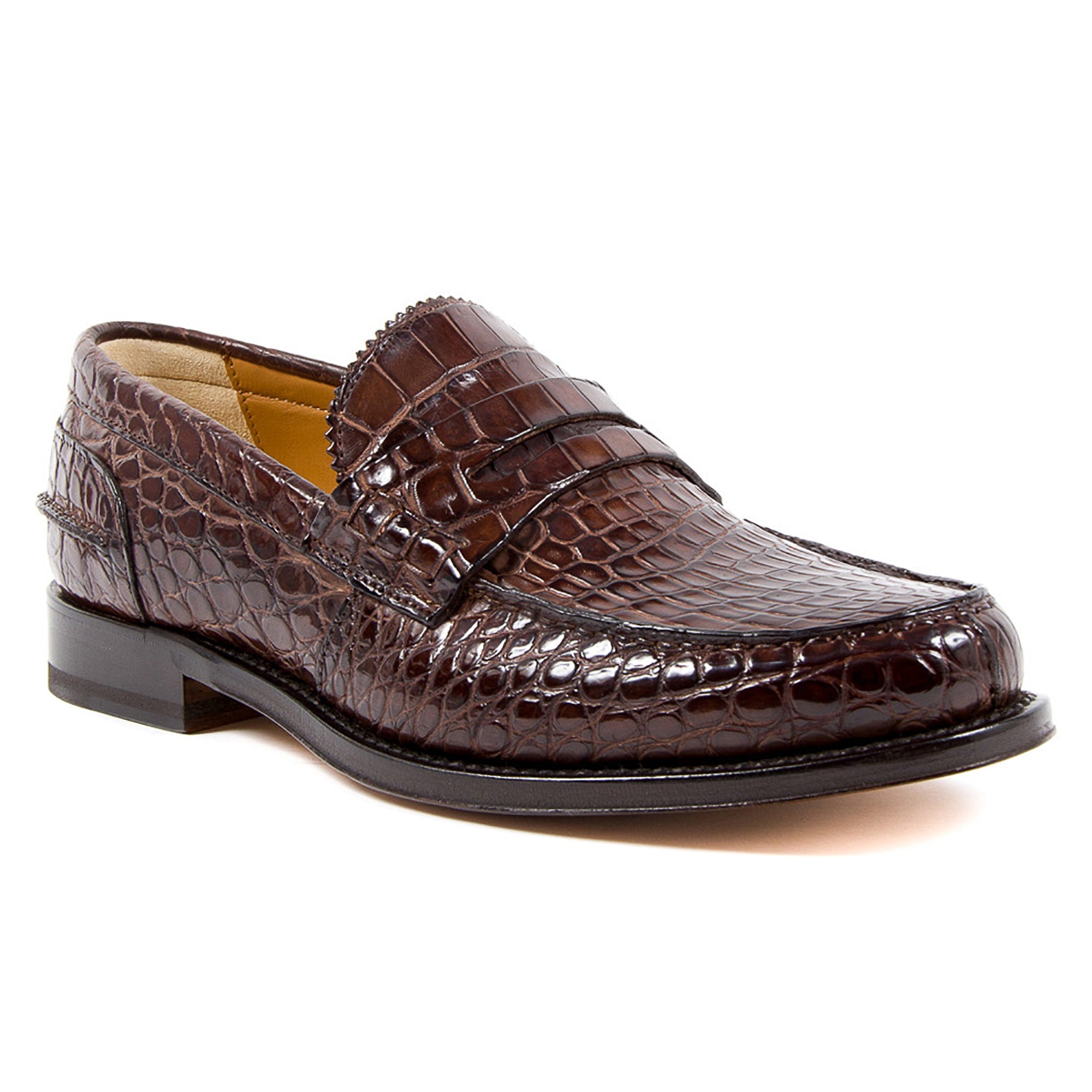 Mocasín de piel de cocodrilo de lujo