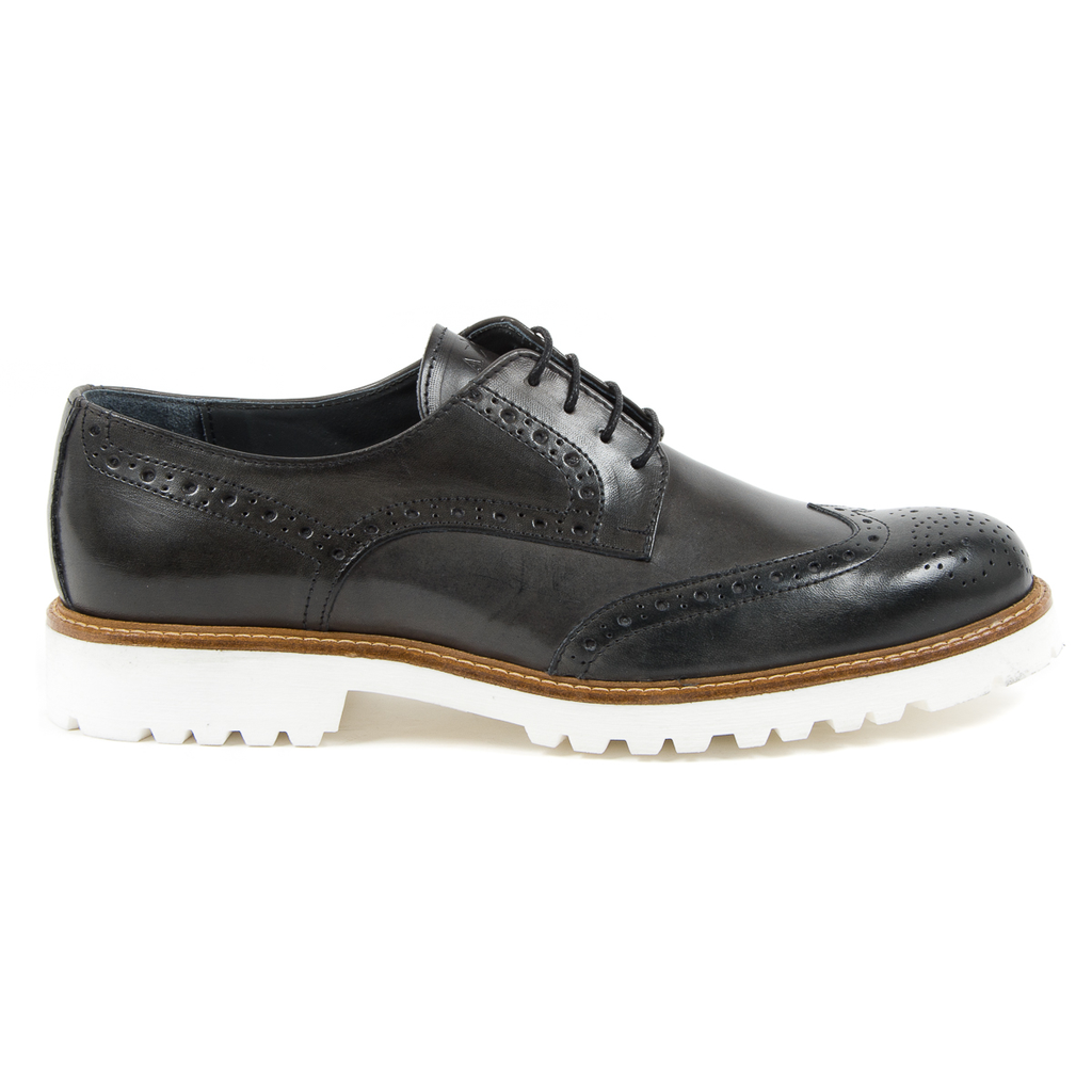 Andrew Charles - Zapatos brogue para hombre, color gris oscuro, EDWIN