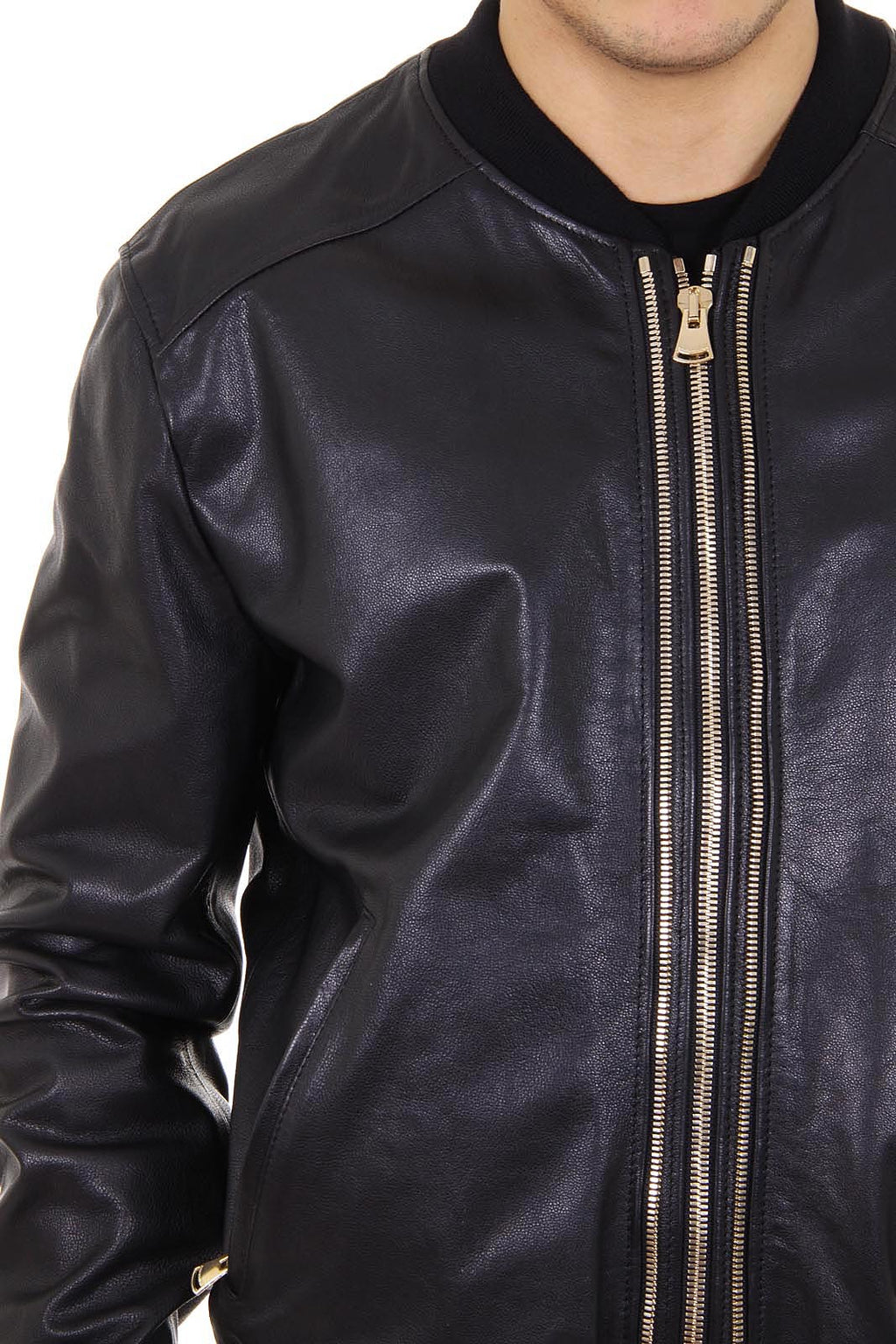 Chaqueta de cuero Dolce & Gabbana para hombre G9BN9L FUL1R N0000