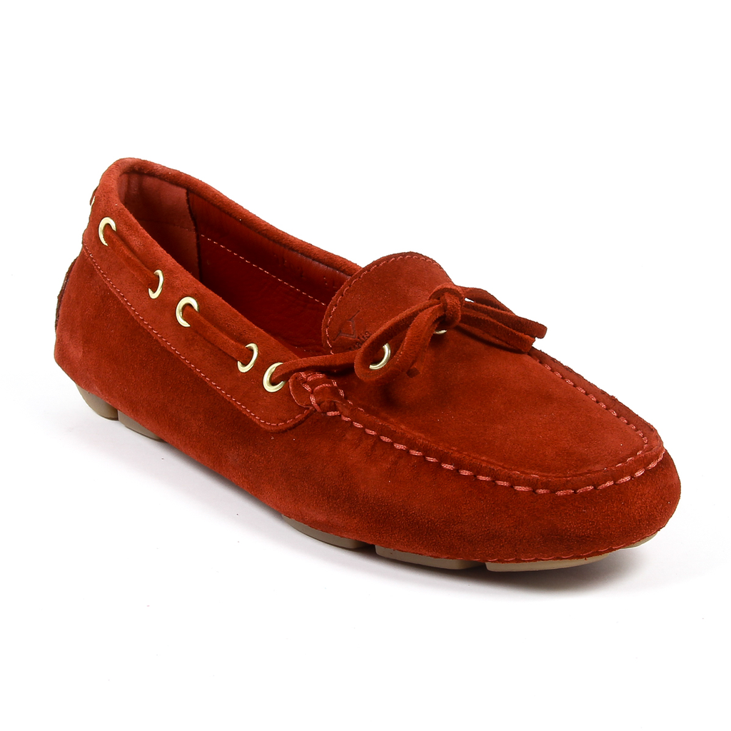 Mocasín para mujer V 1969 Italia rojo PISA