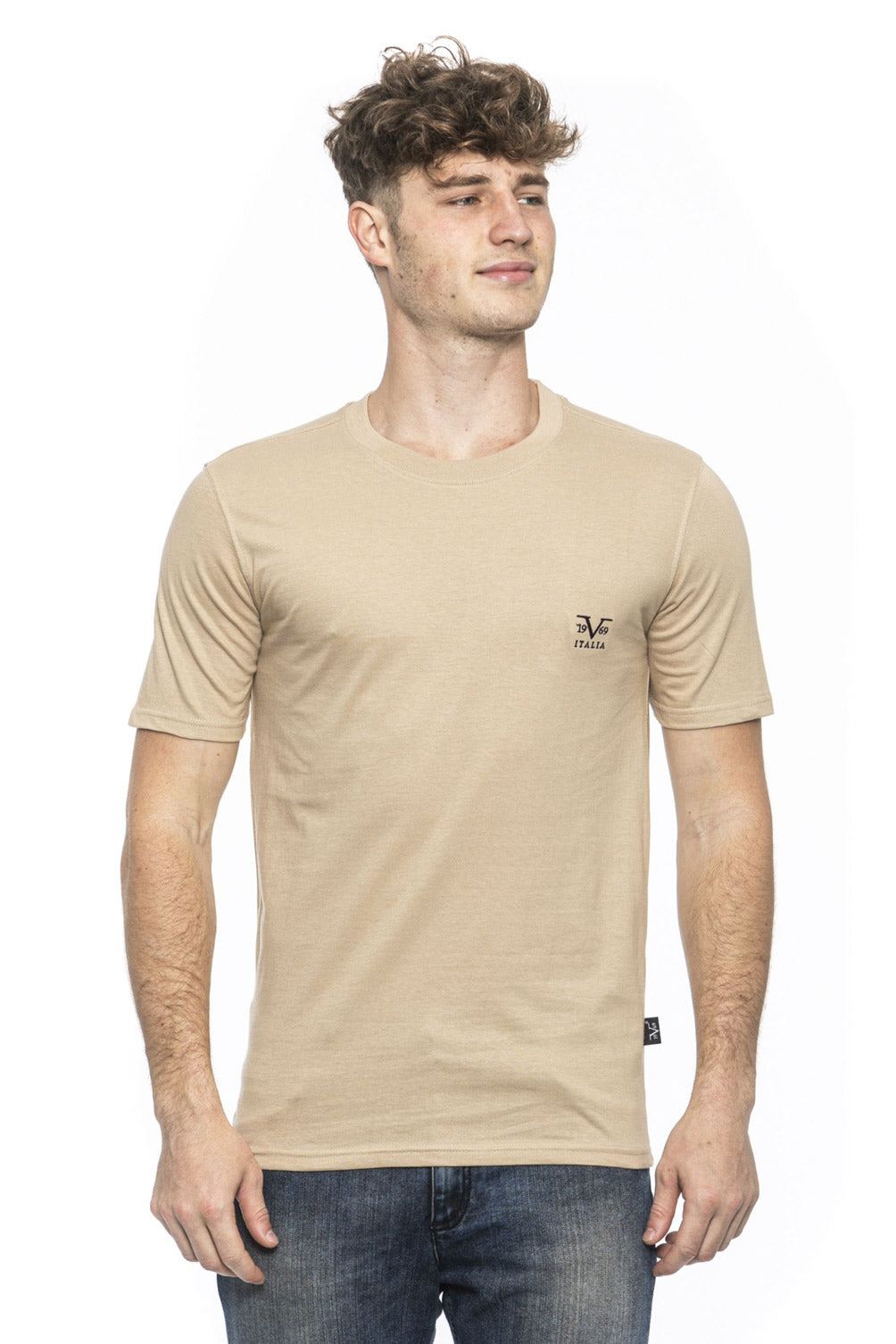 Camiseta para hombre 19V69 Italia Beige ERIC BEIGE