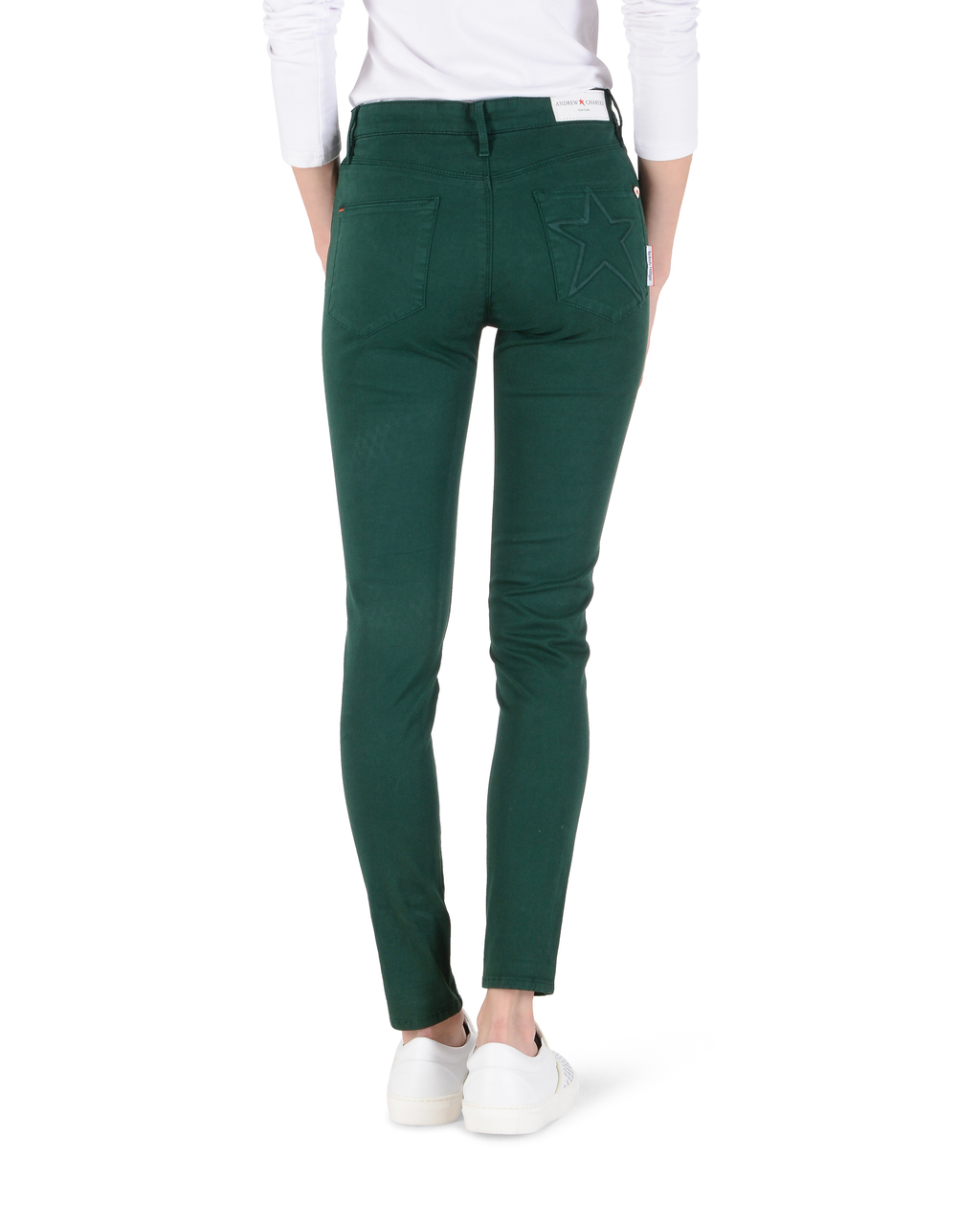 Andrew Charles Womens Trousers Slim Fit CLAIRE DARK GREEN