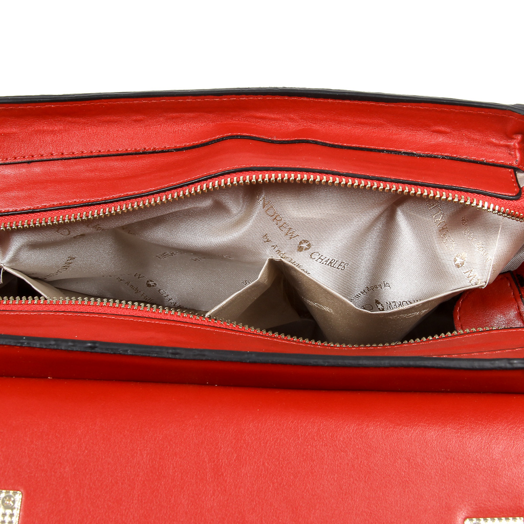 Bolso de mano Andrew Charles para mujer, color rojo, JAIME