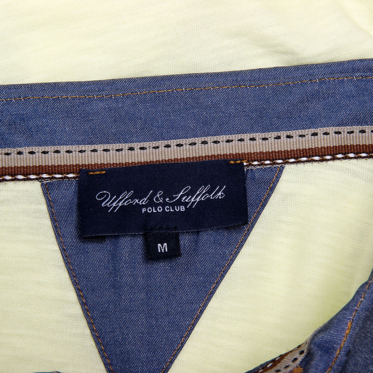 Polo Ufford & Suffolk Polo Club para hombre, manga corta, US007B, amarillo