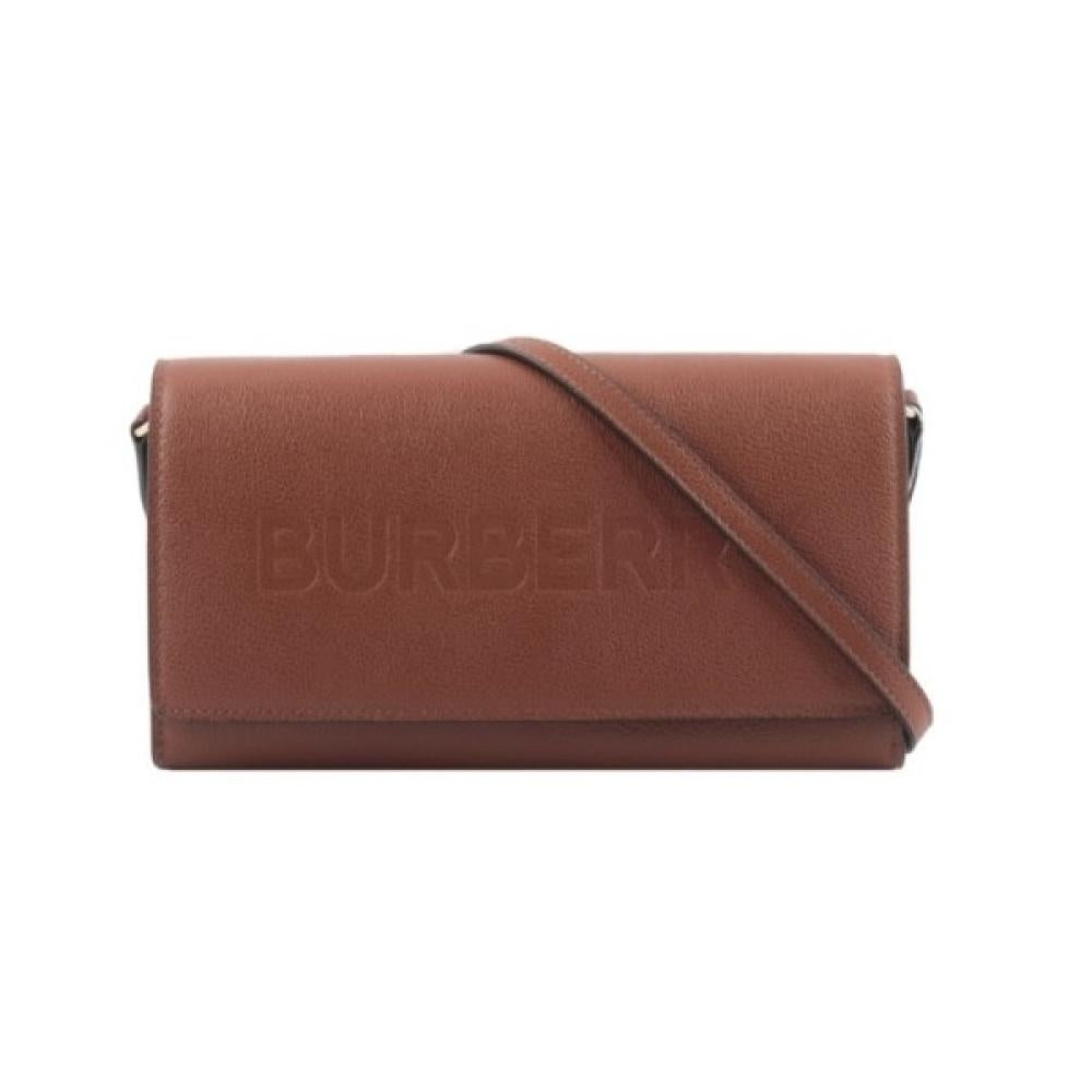 Bolso bandolera de piel Henley de Burberry, color tostado