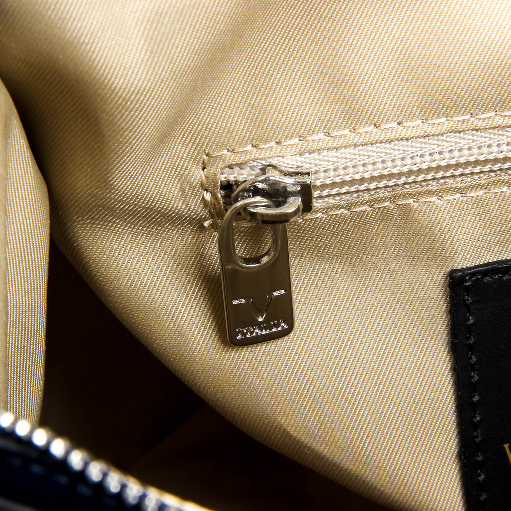 Bolso de mano para mujer V 1969 Italia V006-S SAFFIANO BLU JEANS