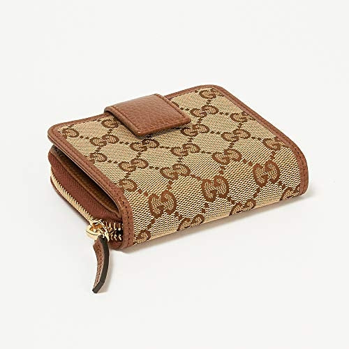 Cartera Gucci Original GG de lona y piel en color beige y marrón