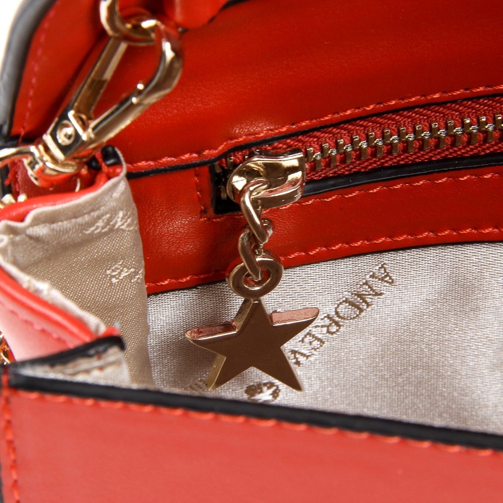 Bolso de mano Andrew Charles para mujer, color rojo, PAIGE
