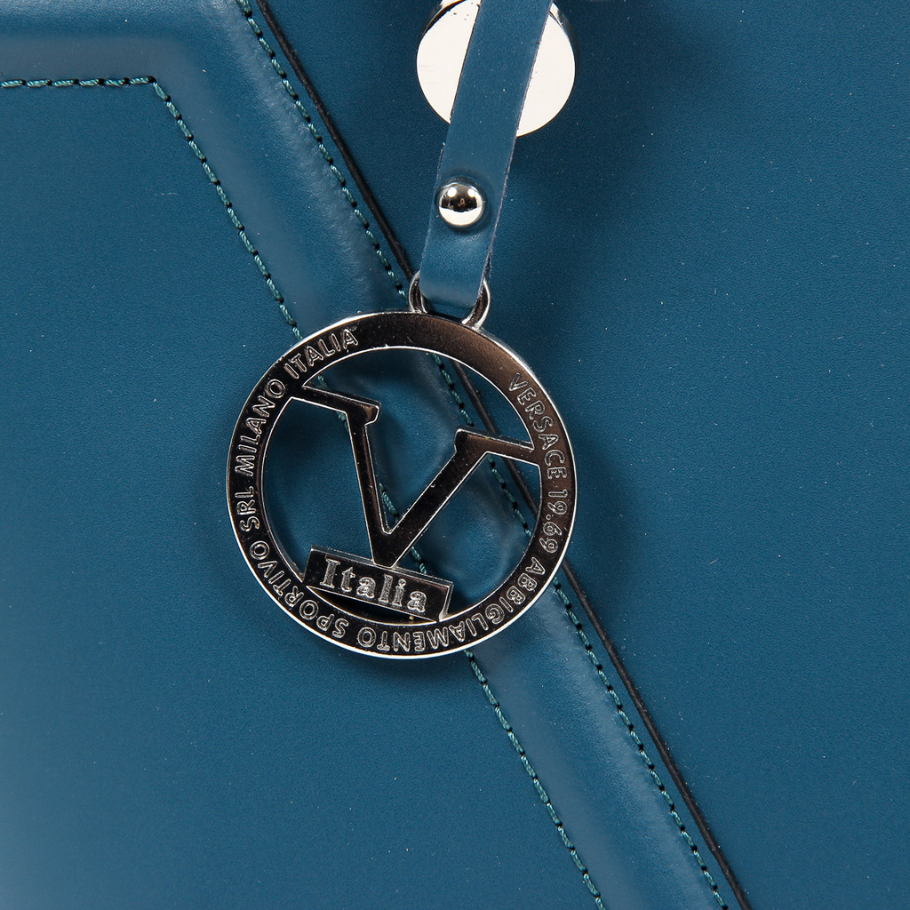 Bolso de mano para mujer V 1969 Italia V008-S RUGA PETROLIO