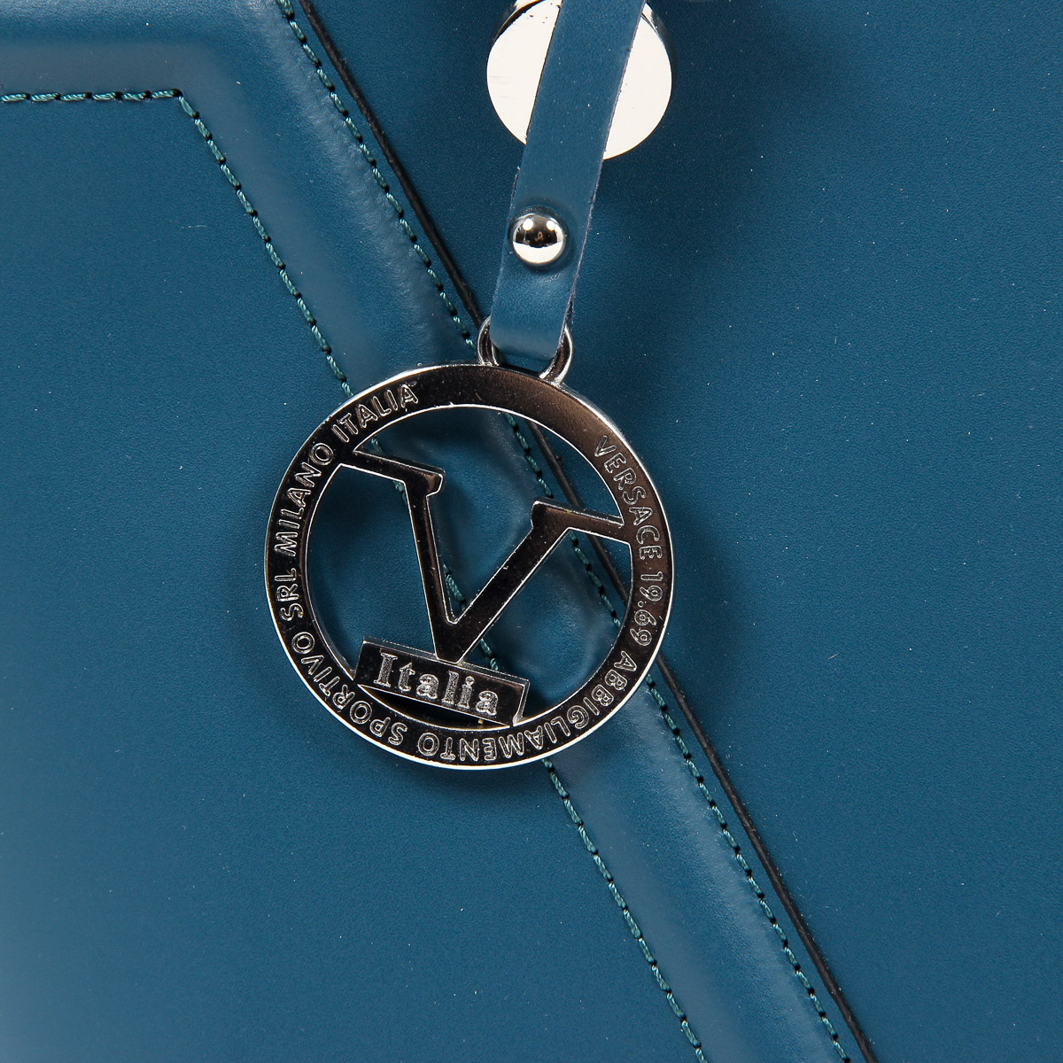 Bolso de mano para mujer V 1969 Italia V008-S RUGA PETROLIO