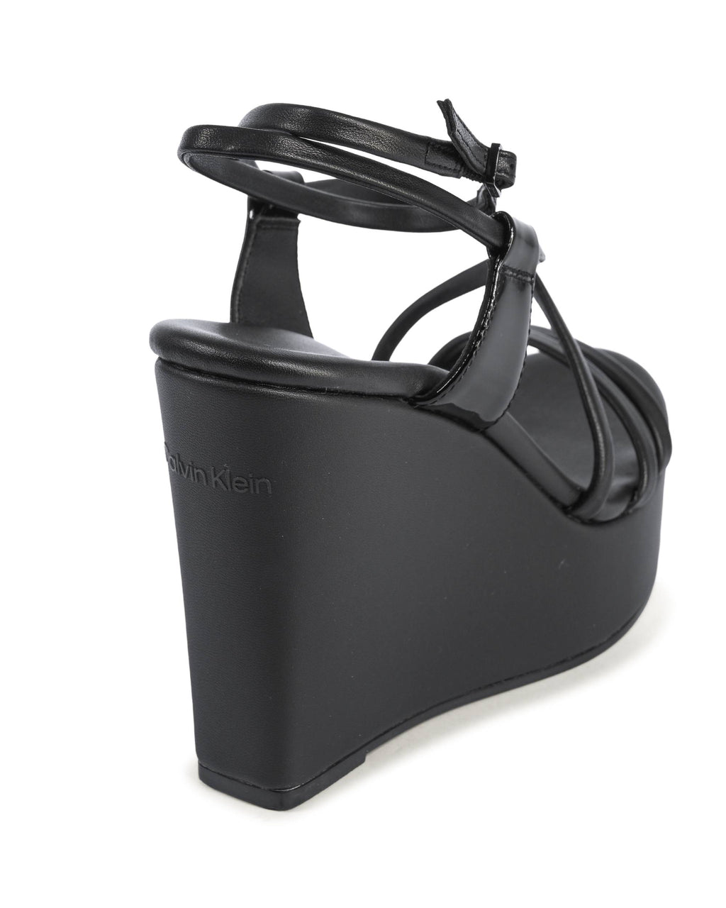 Calvin Klein - Sandalias de cuña para mujer, color negro, HW0HW01952BEH