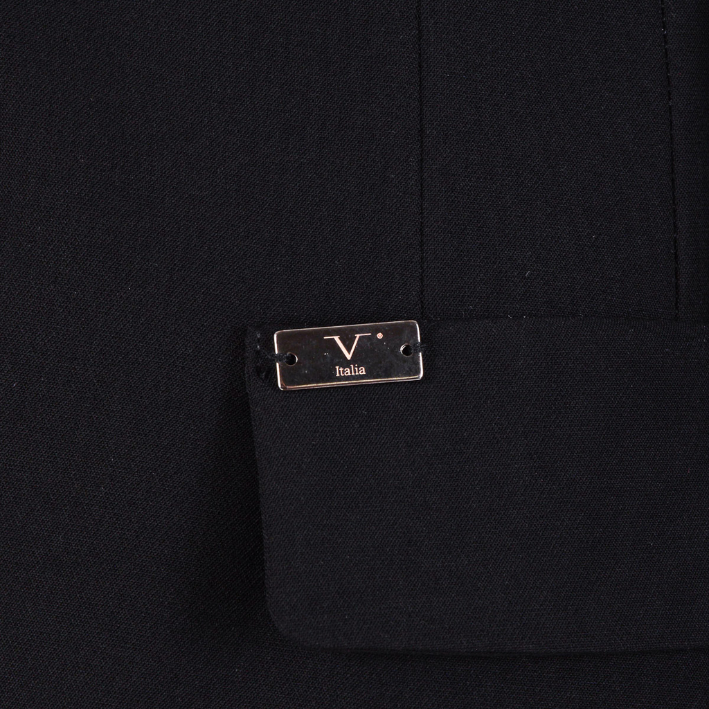 Chaqueta de mujer V 1969 Italia de manga larga negra ROMA