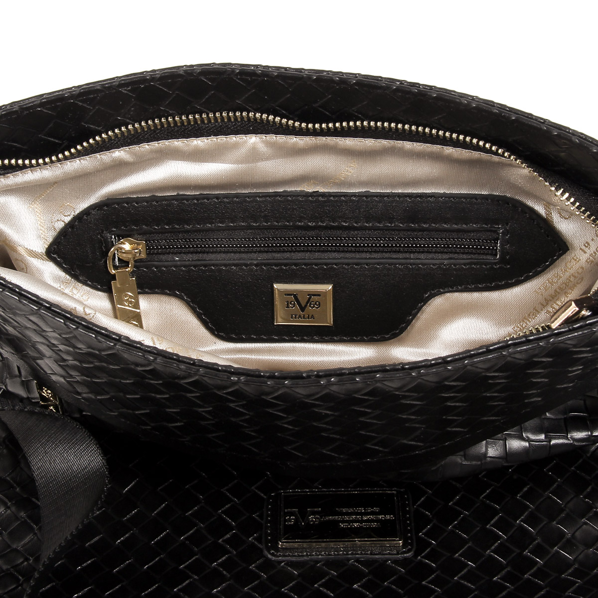 Bolso de hombro para hombre V 1969 Italia V1969017B NEGRO