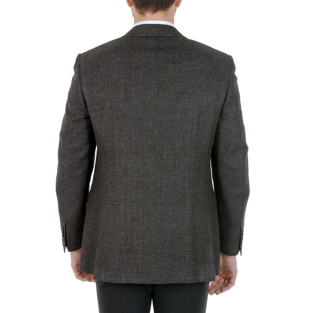 Chaqueta Canali para hombre de manga larga gris oscuro