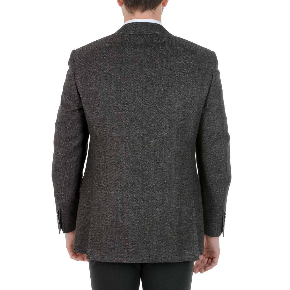 Chaqueta Canali para hombre de manga larga gris oscuro