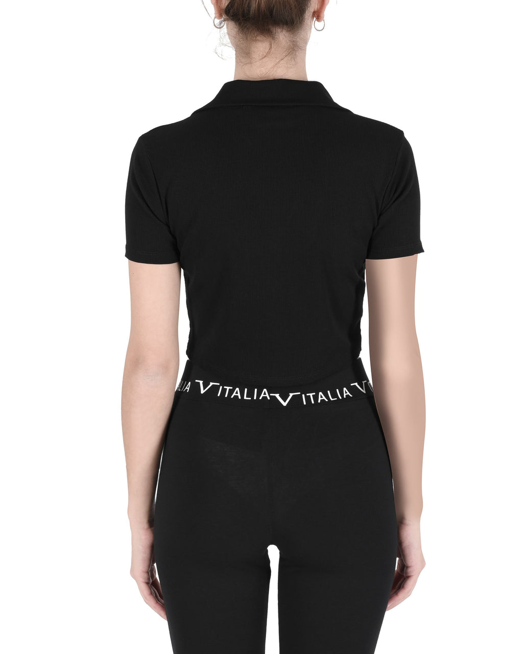 19V69 Italia Top corto para mujer CLOE NEGRO