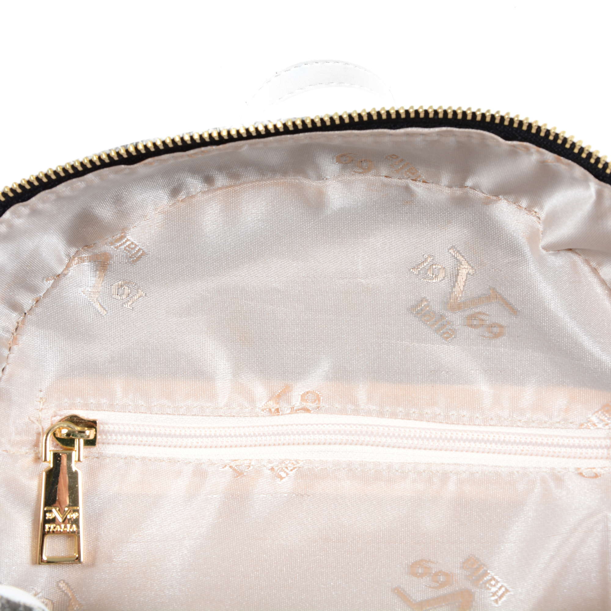 19V69 Italia Womens Backpack Multicolor 5008 PYTHON GREY WHITE