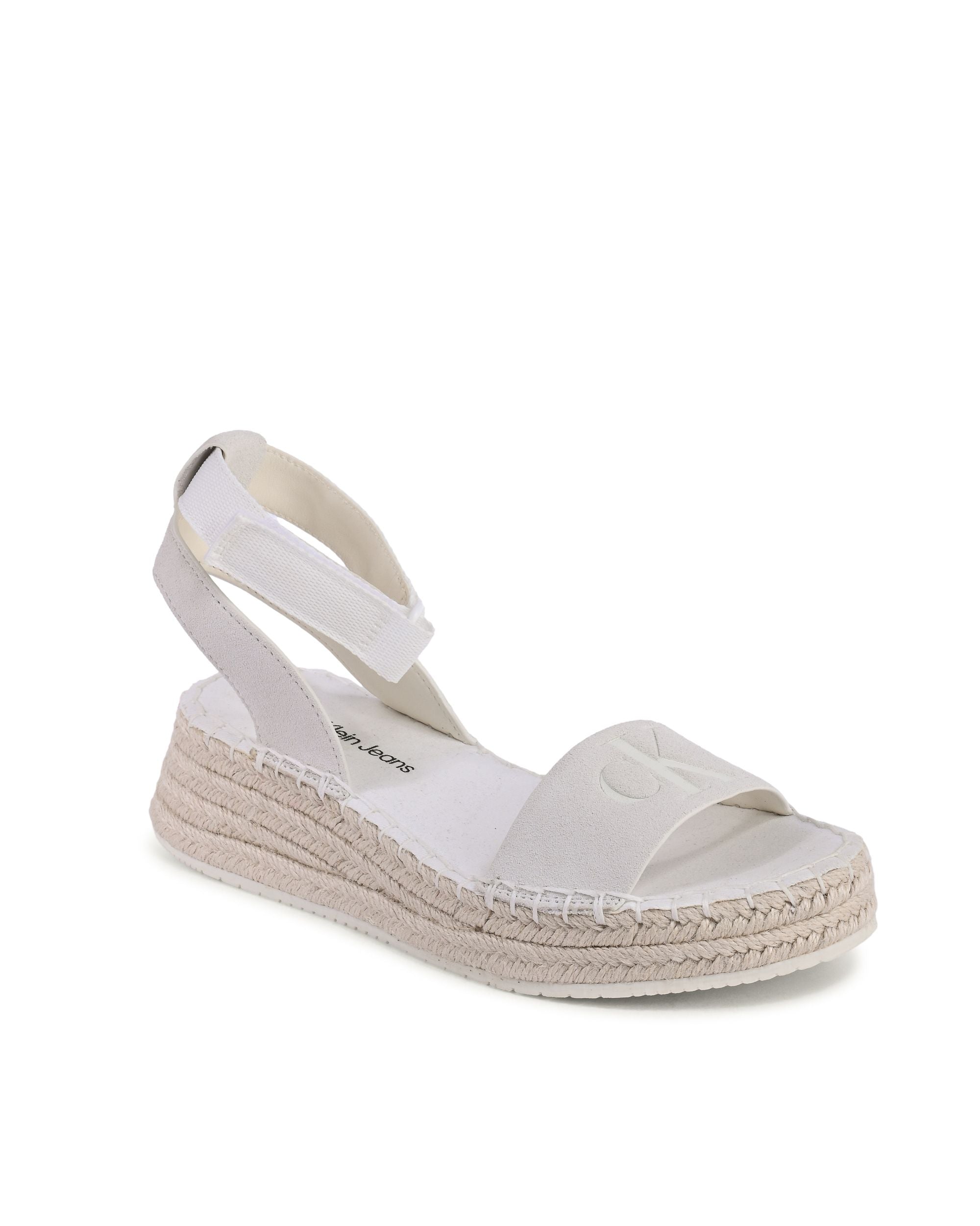 Calvin Klein - Sandalias de cuña para mujer, color beige, YW0YW009770F9