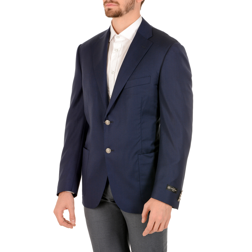 Corneliani Mens Jacket Long Sleeves Dark Blue
