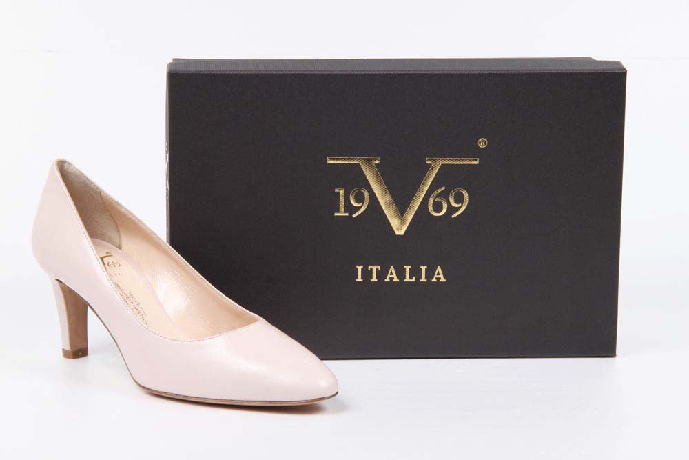 V 1969 Italia Zapatos de salón con tacón bajo para mujer 5569 LAU70 PE LIOS15PEO CAPRETTO ELIOS PEONIA