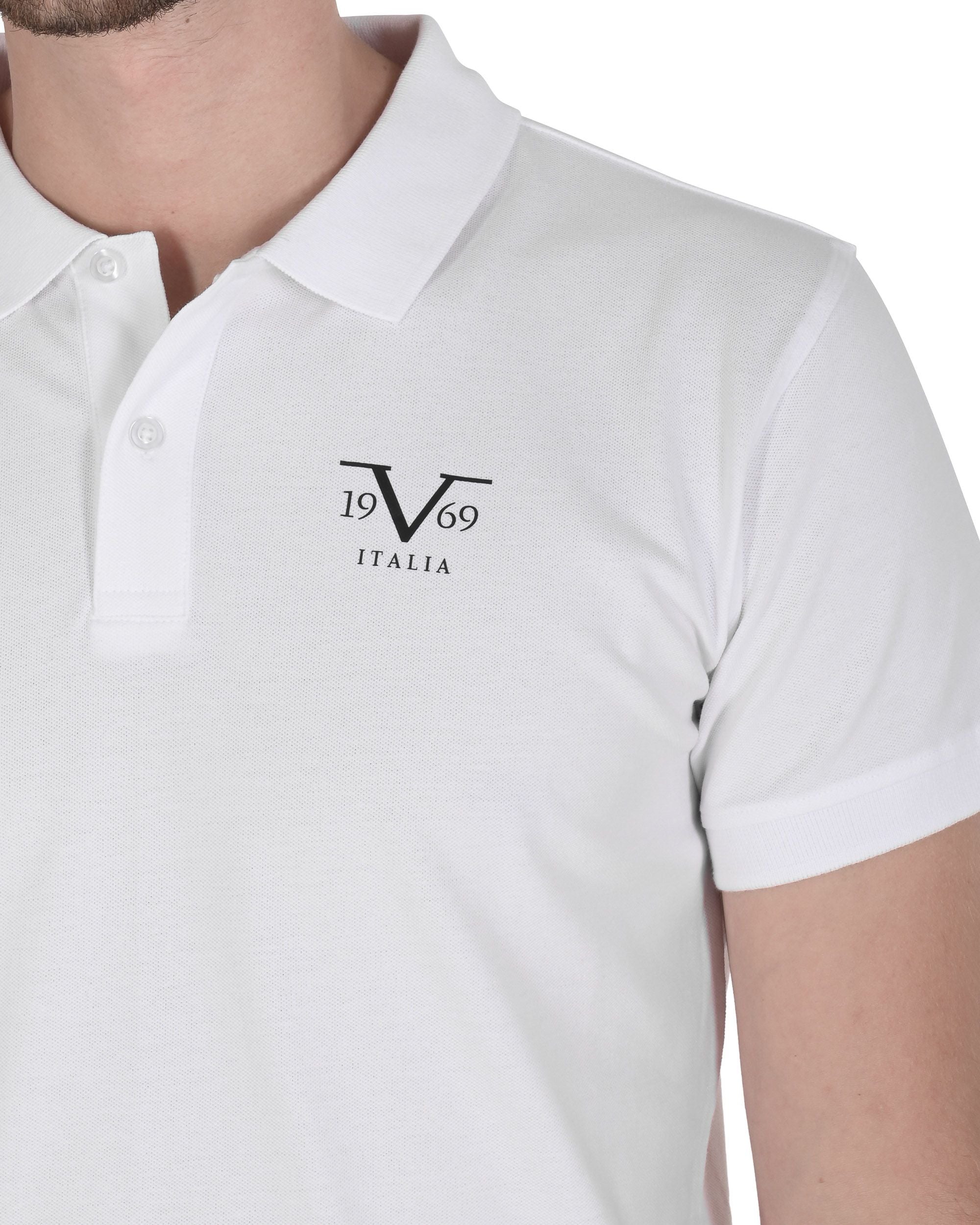 19V69 Italia Polo para hombre VSC1MPL01 BLANCO