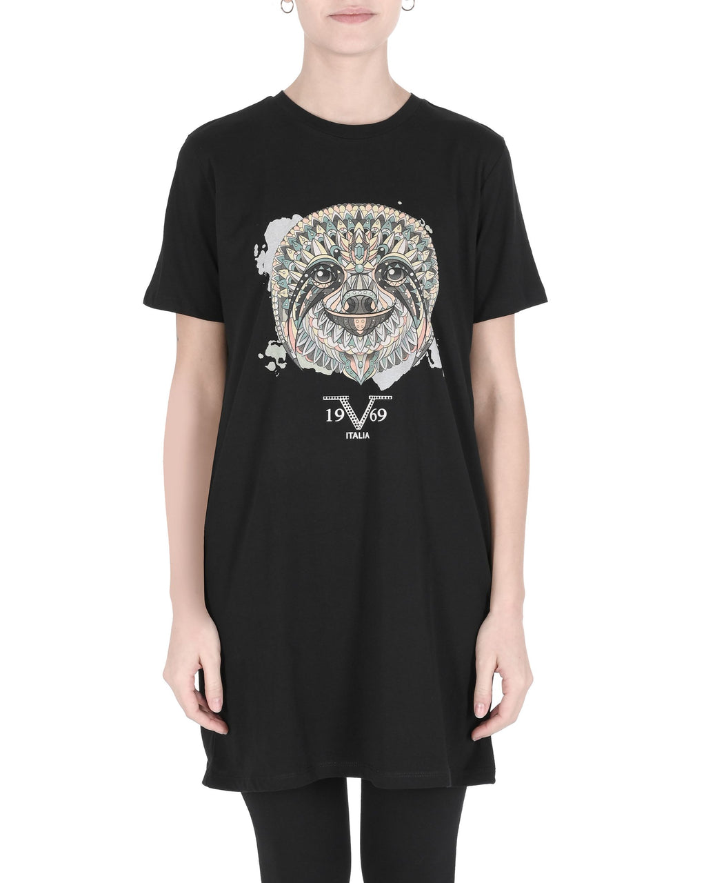 Camiseta de mujer 19V69 Italia SLOTH BLACK