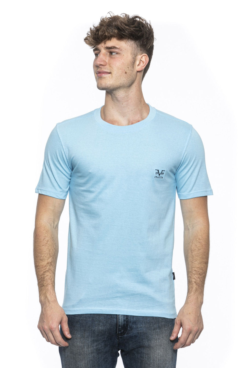 19V69 Italia Camiseta para hombre Azul claro ERIC AZUL CLARO