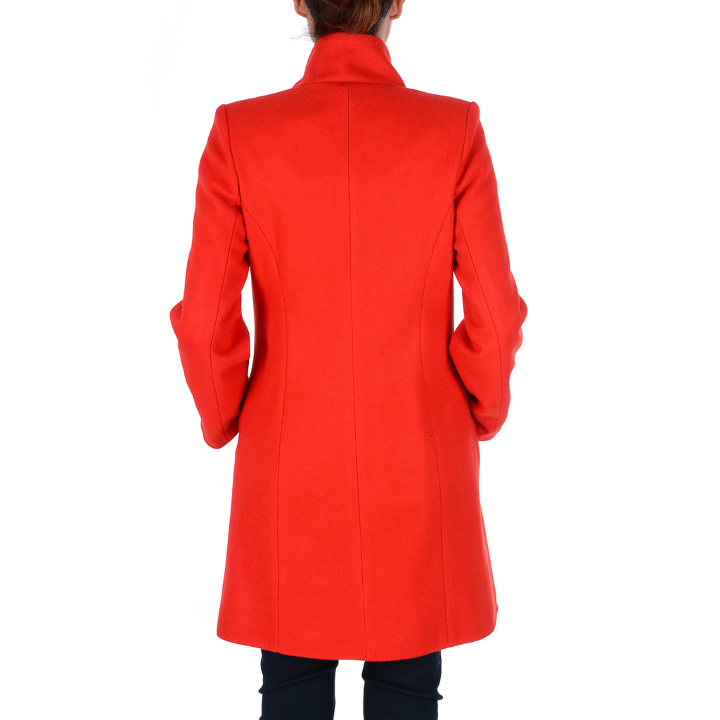 V 1969 Italia Abrigo de mujer Mangas largas Rojo CHEYENNE