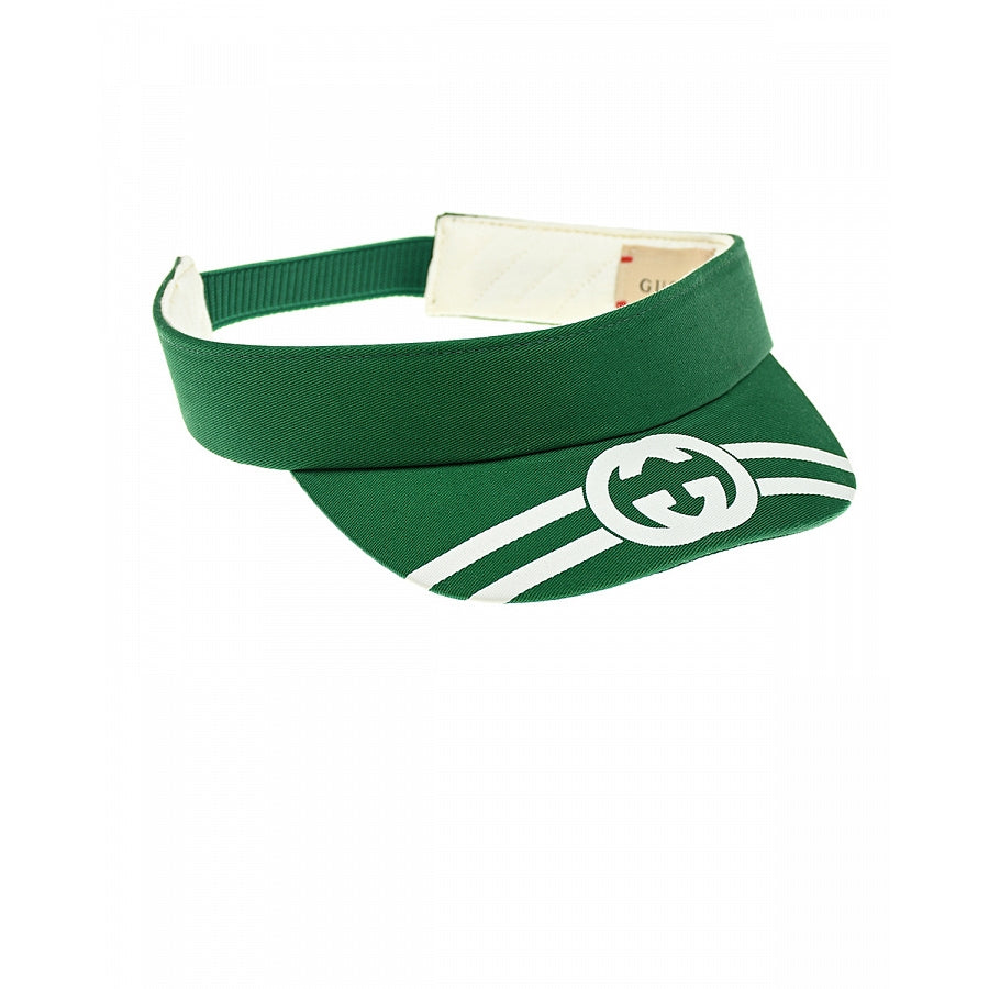 Gorra con visera elástica Gucci verde