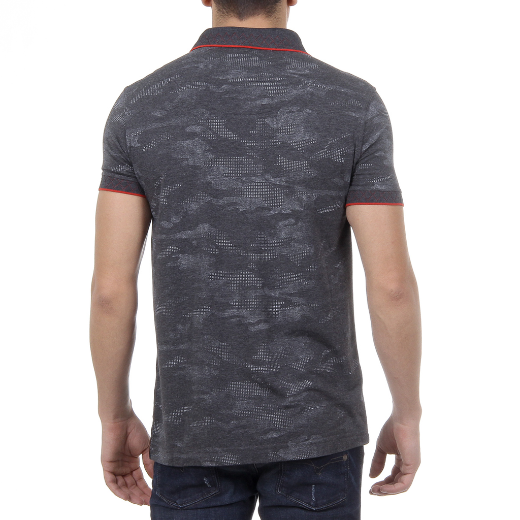 Andrew Charles Mens Polo Short Sleeves Dark Grey JULIAN