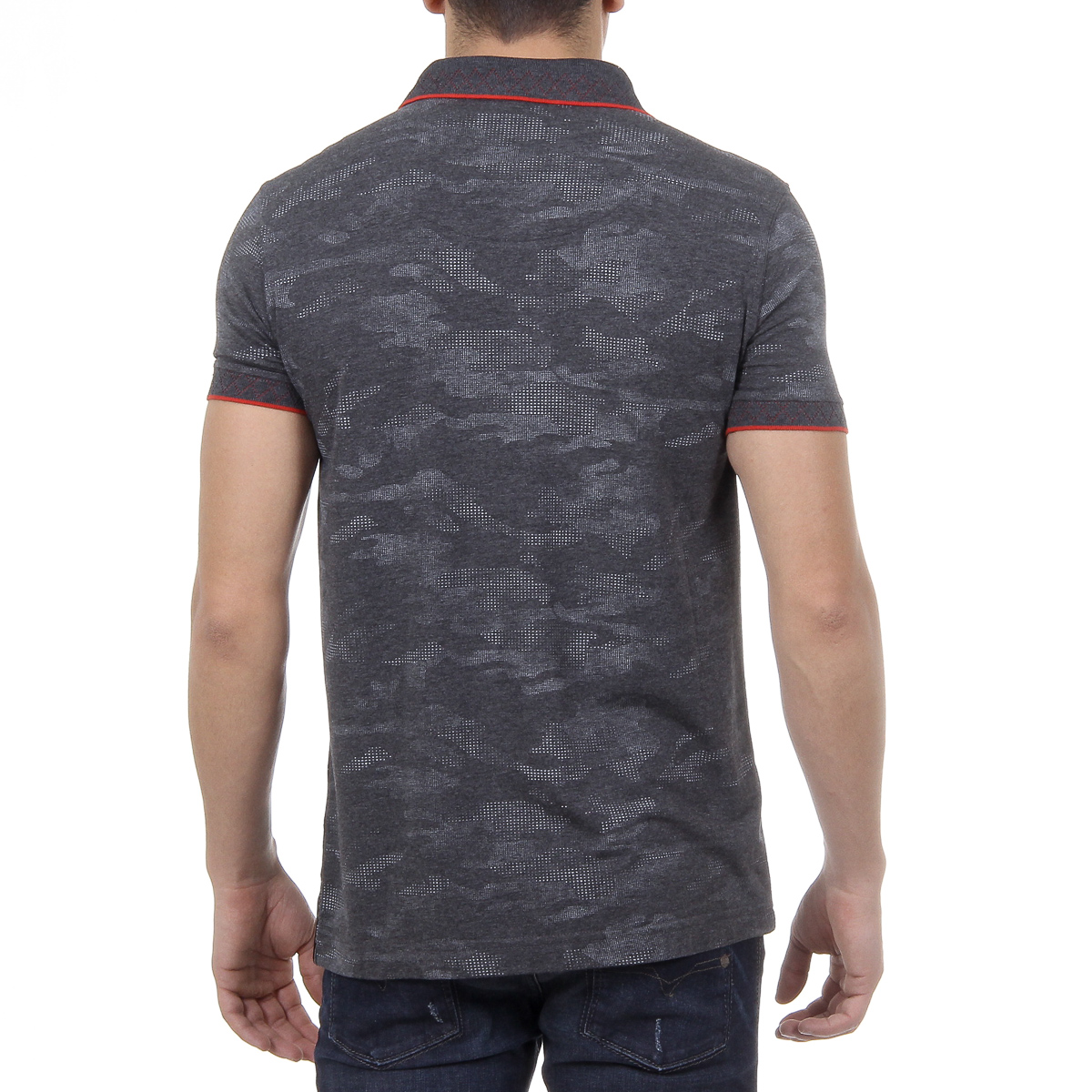 Andrew Charles Mens Polo Short Sleeves Dark Grey JULIAN
