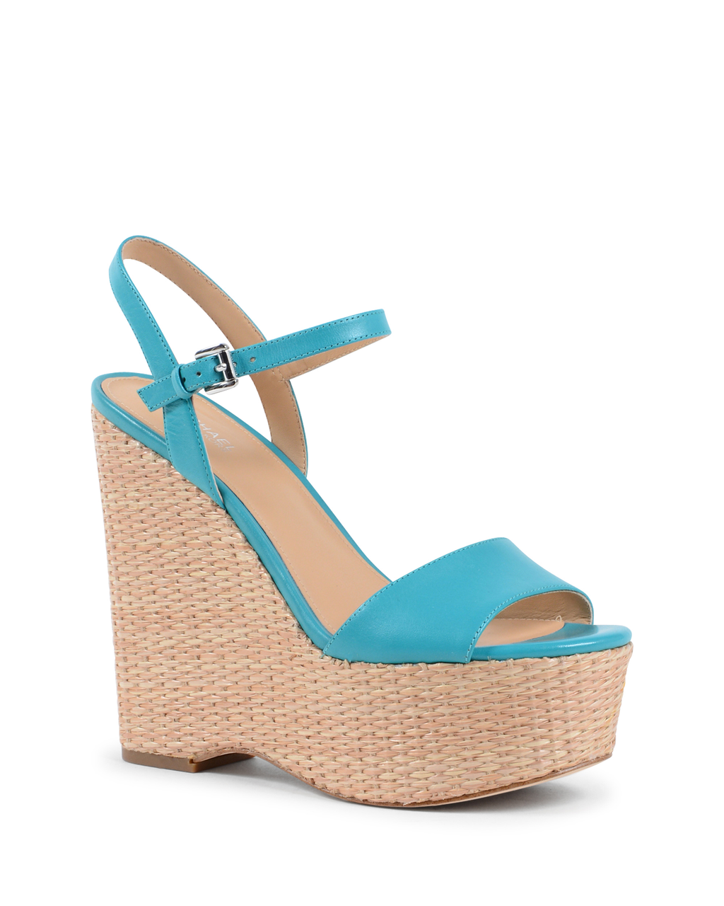 Sandalia de cuña para mujer Michael Kors azul claro FISHER