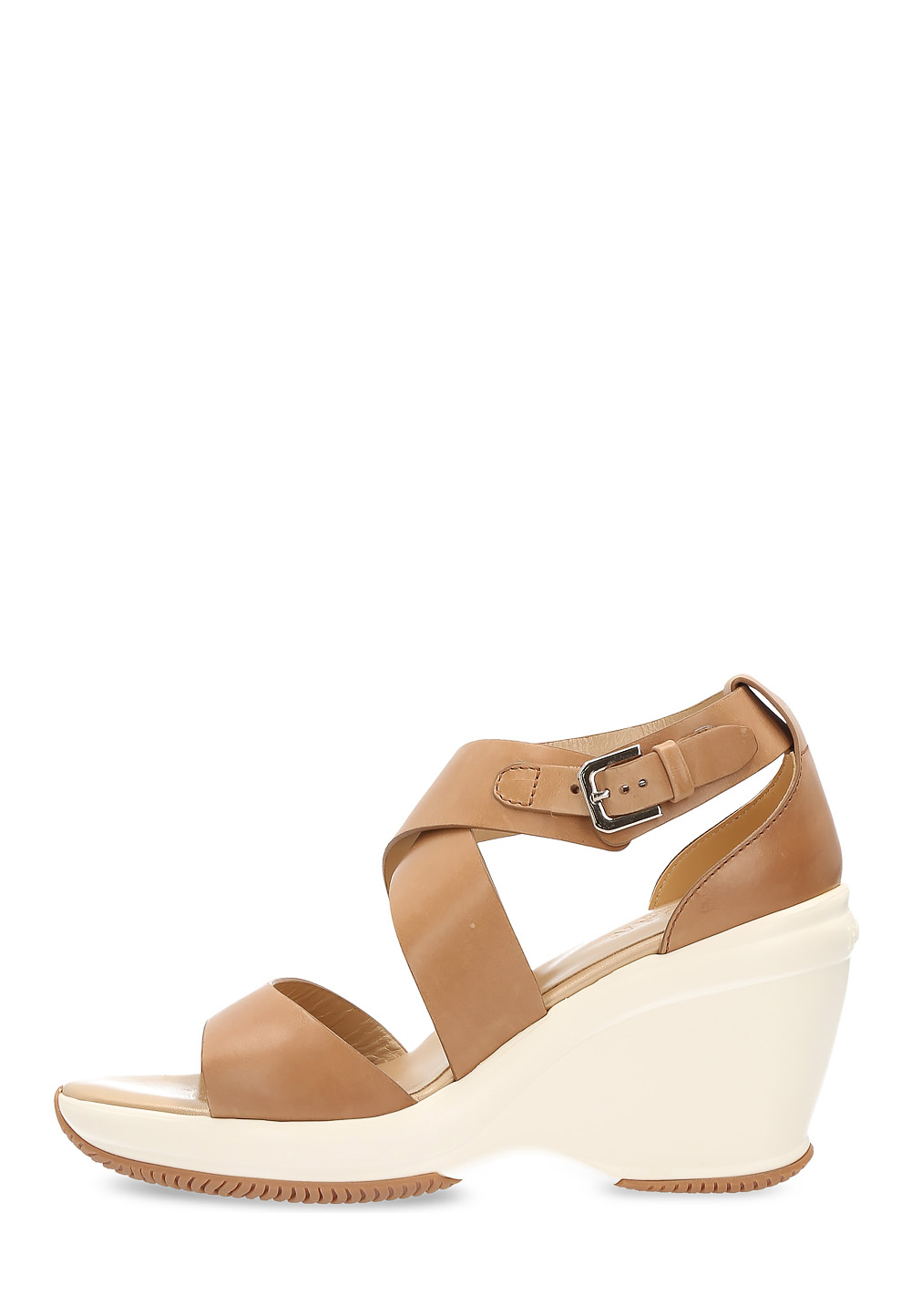 Sandalia de cuña Hogan para mujer, color beige, HXW1460A360DDGIS002