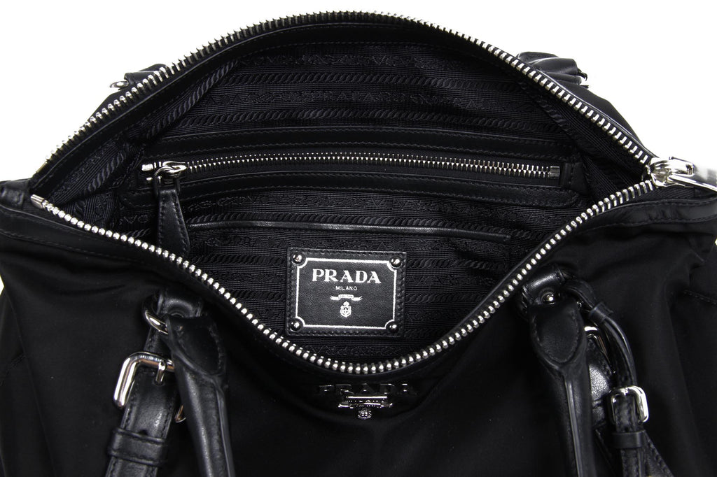 Prada Shopping Tote BR5116 Tessuto Soft Calf Nero