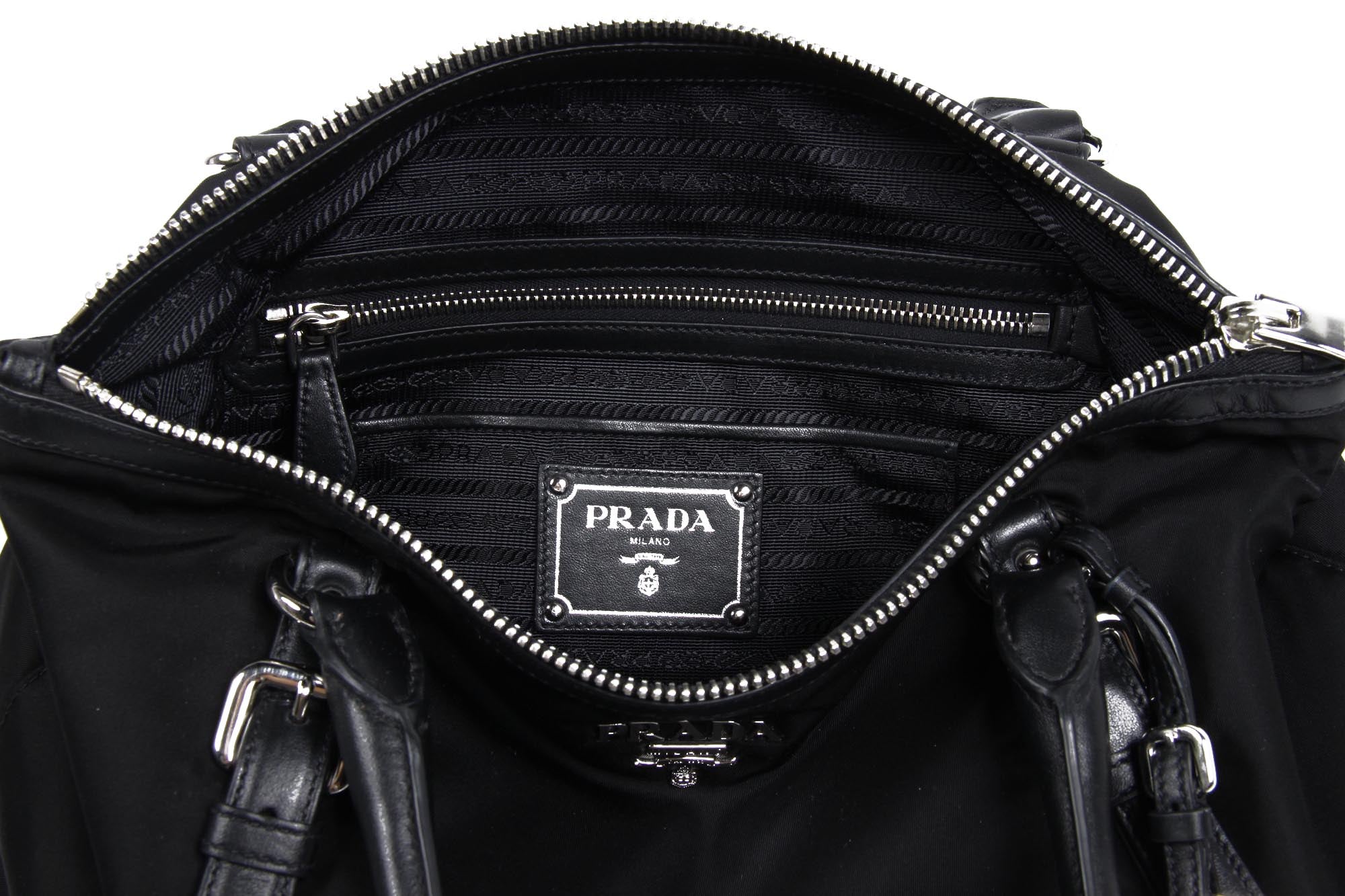 Prada Shopping Tote BR5116 Tessuto Soft Calf Nero