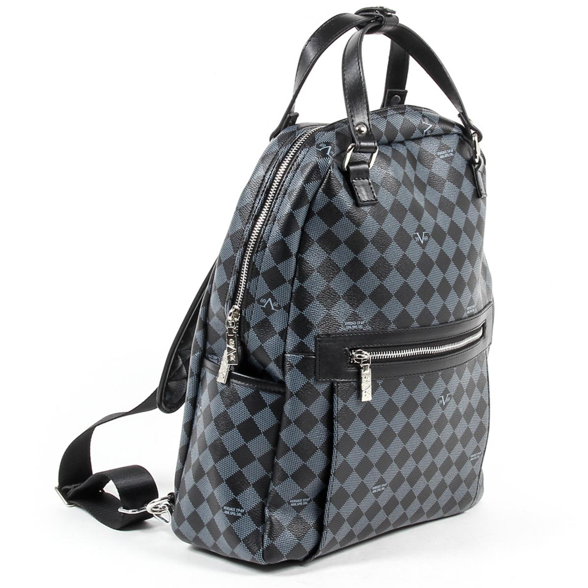 Mochila de moda para hombre V 1969 Italia V1969016 GRIS NEGRO
